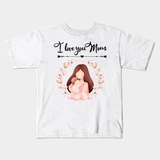 i love you mom mothers day Kids T-Shirt